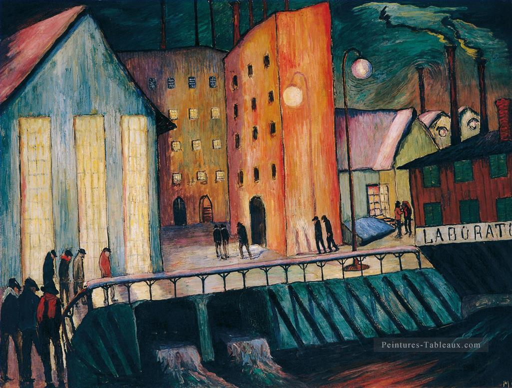 vue sur la ville Marianne von Werefkin Expressionism Peintures à l'huile